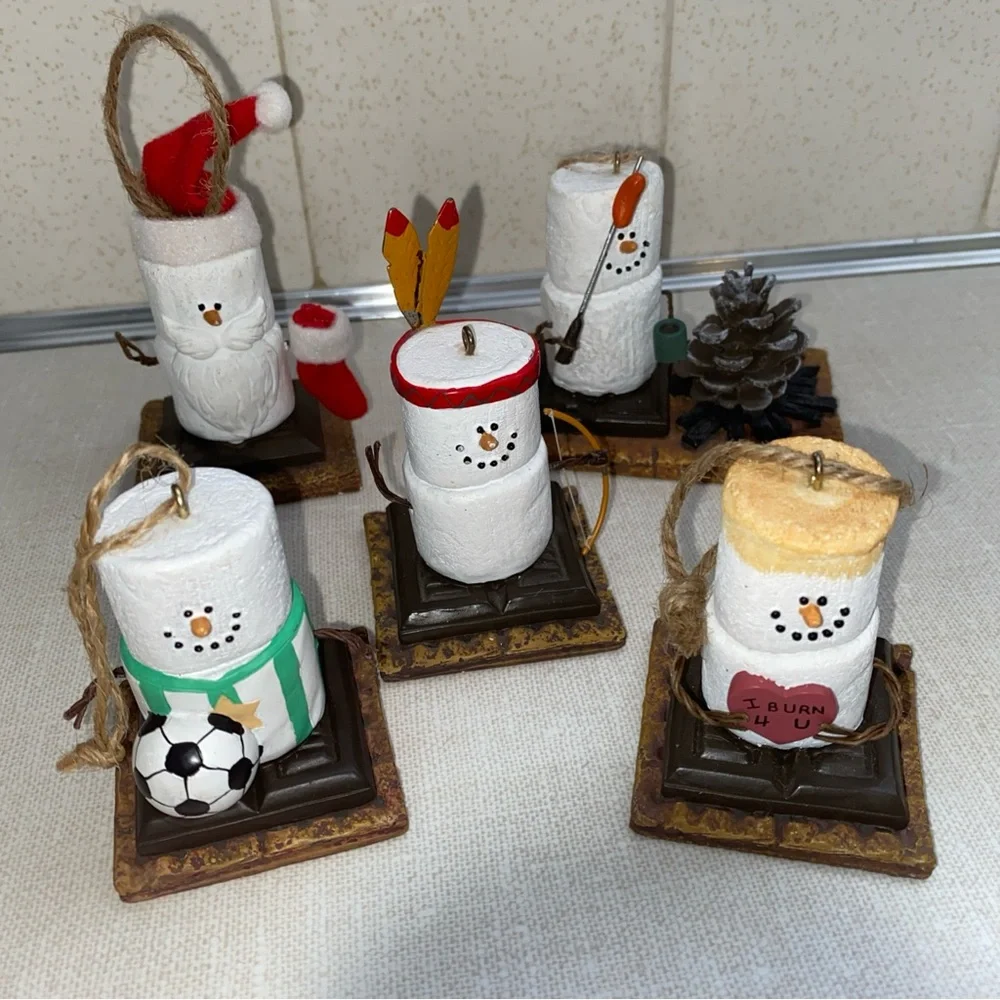 Midwest‎ Canon Falls The Original S'mores Snowman Christmas ornament Lot 5